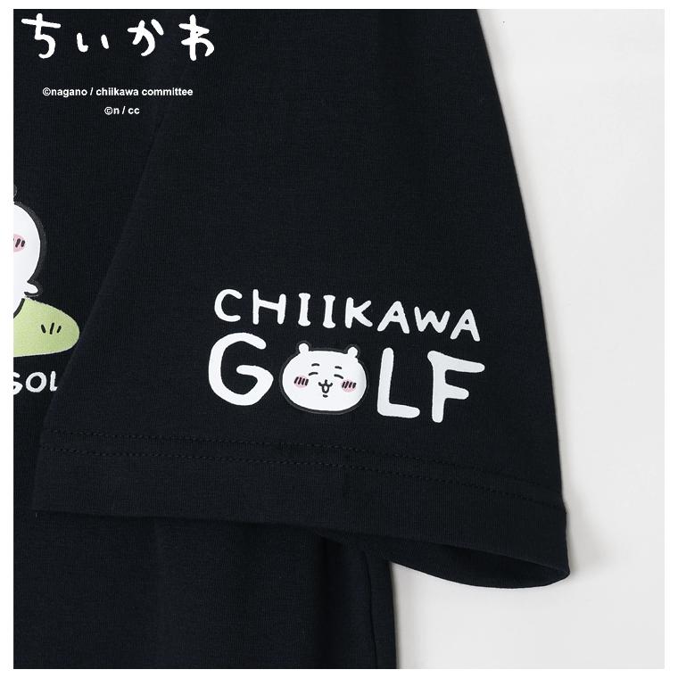 ちいかわ限定シャツ ちいかわ GOLF モックネック Tシャツ ちいかわグリーン ブラック 半袖