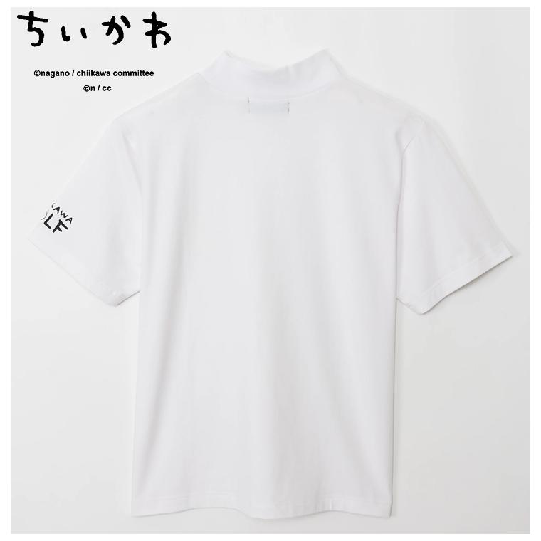 ちいかわ GOLF モックネック Tシャツ ちいかわグリーン ホワイト ちいかわ GOLF モックネック Tシャツ ちいかわグリーン ホワイト