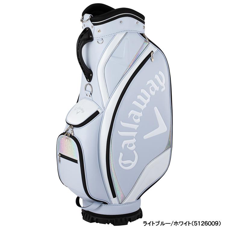 【新品／未使用】Callaway キャディバッグ ホワイト/ブルー　ロゴ キャディバッグ Callaway Sport 17 JM(9.0型/ホワイト×ブルー) 5117174