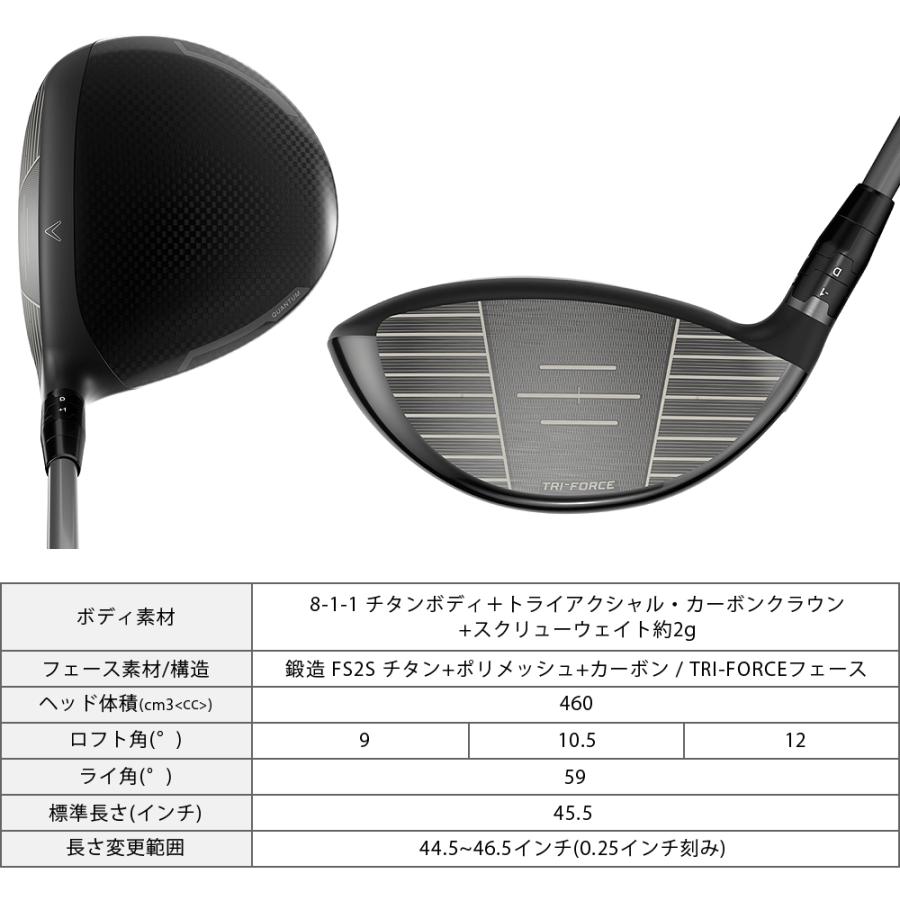 QUANTUM MAX D ドロー ドライバー VENTUS TR BLACKカーボンシャフト 【カスタムクラブ 特注】 Callaway キャロウェイ 日本正規品 クアンタム 2026新製品の画像