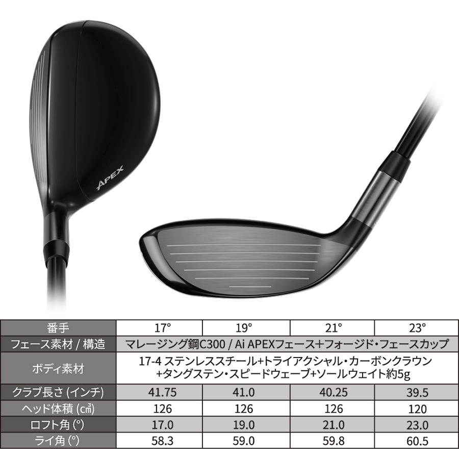 APEX UW ユーティリティウッド 24VENTUS BLUEカーボンシャフト 【カスタムクラブ 特注】 Callaway キャロウェイ 日本正規品 2025モデルの画像