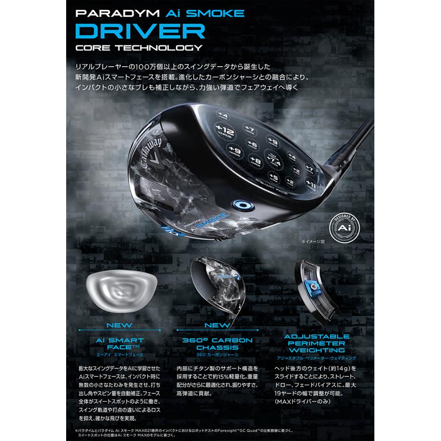 キャロウェイ日本正規品 PARADYM Ai SMOKE MAX ドライバー 2024新製品 TENSEI 50 for Callawayカーボンシャフト｜ezaki-g｜04
