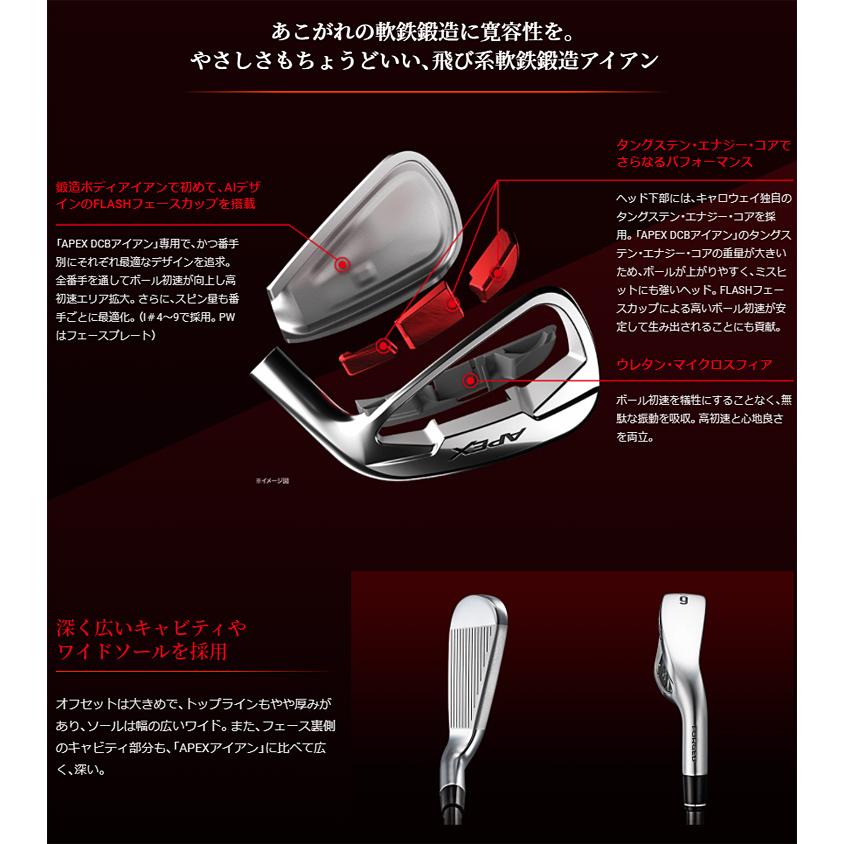 Callaway キャロウェイ 日本正規品 APEX DCB エイペックス アイアン Diamana55 for Callawayカーボンシャフト 6本セット(I#5〜9、PW)｜ezaki-g｜05