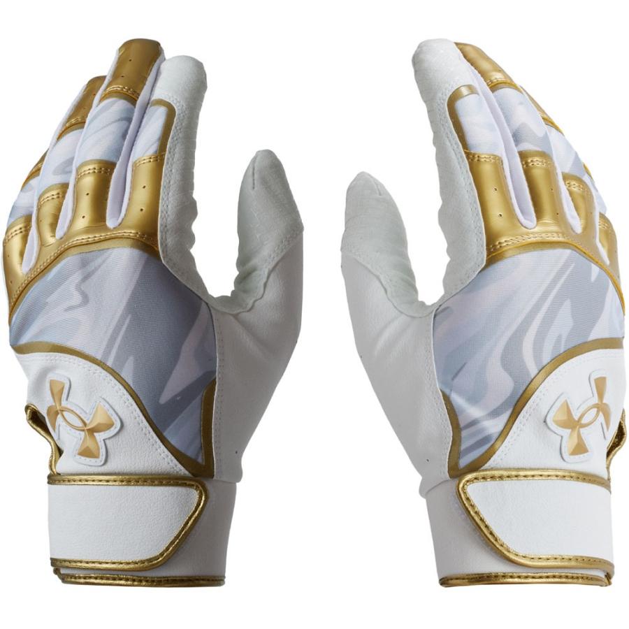 UNDER ARMOUR (アンダーアーマー) UA クリーンアップ バッティンググローブ WHT/GLD/GLD