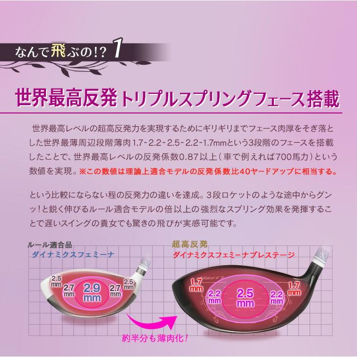ダイナゴルフ 正規品 Dynamix Femina Prestige レディス 超高反発