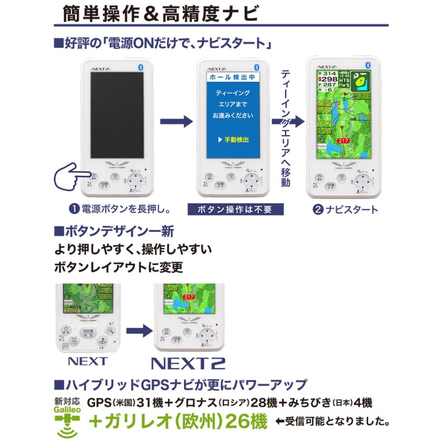 EAGLE VISION NEXT2 GPSナビ EAGLE VISION 距離計 イーグルビジョン NEXT2 スマホ連携 ベタピンナビ