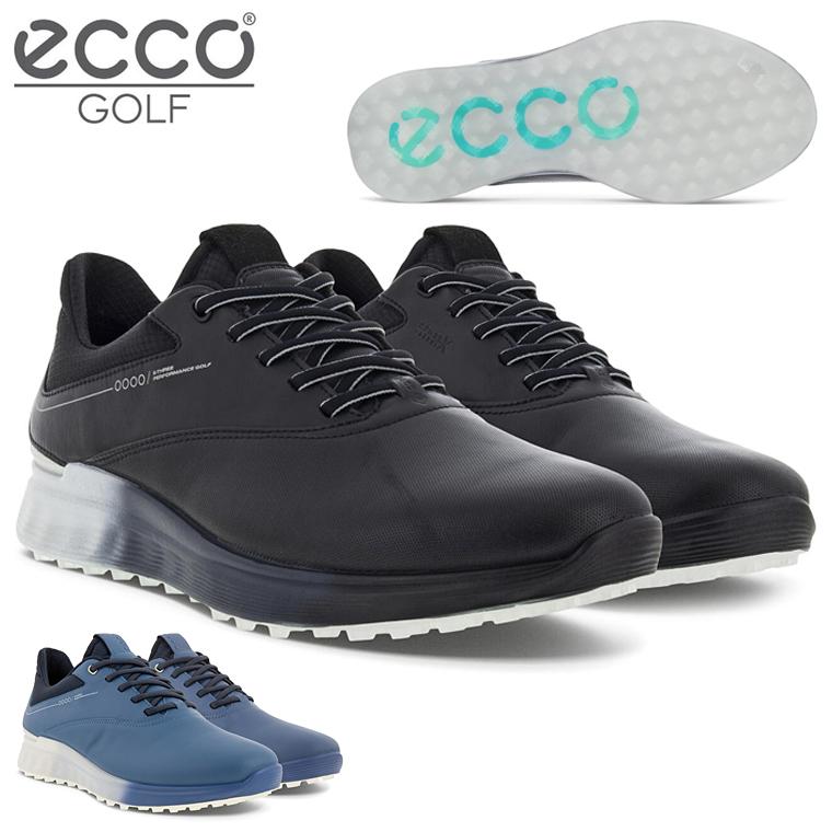 ECCO S-THREE ゴルフシューズ メンズ 防水 スパイクレス レザー ecco（エコー） 日本正規品 S-THREE レース エススリー メンズモデル