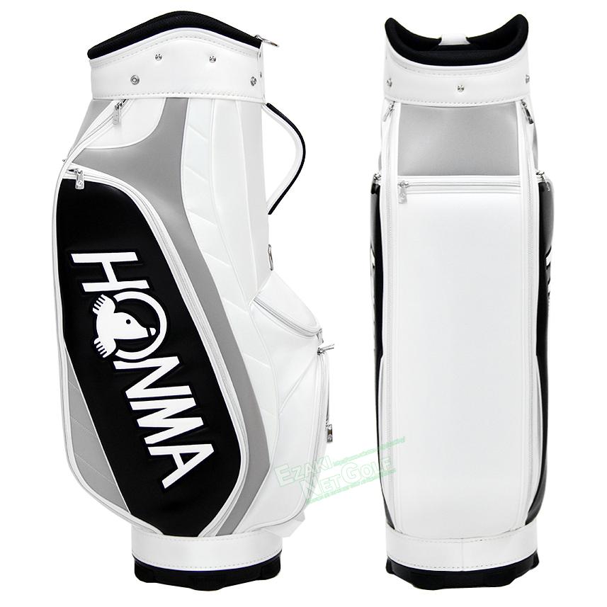 【美品】HONMA ホンマ モグラ ロゴ キャディバッグ ゴルフバッグ 黒/白 HONMA GOLF（本間ゴルフ） ホンマ 日本正規品 ベーシックスポーティ
