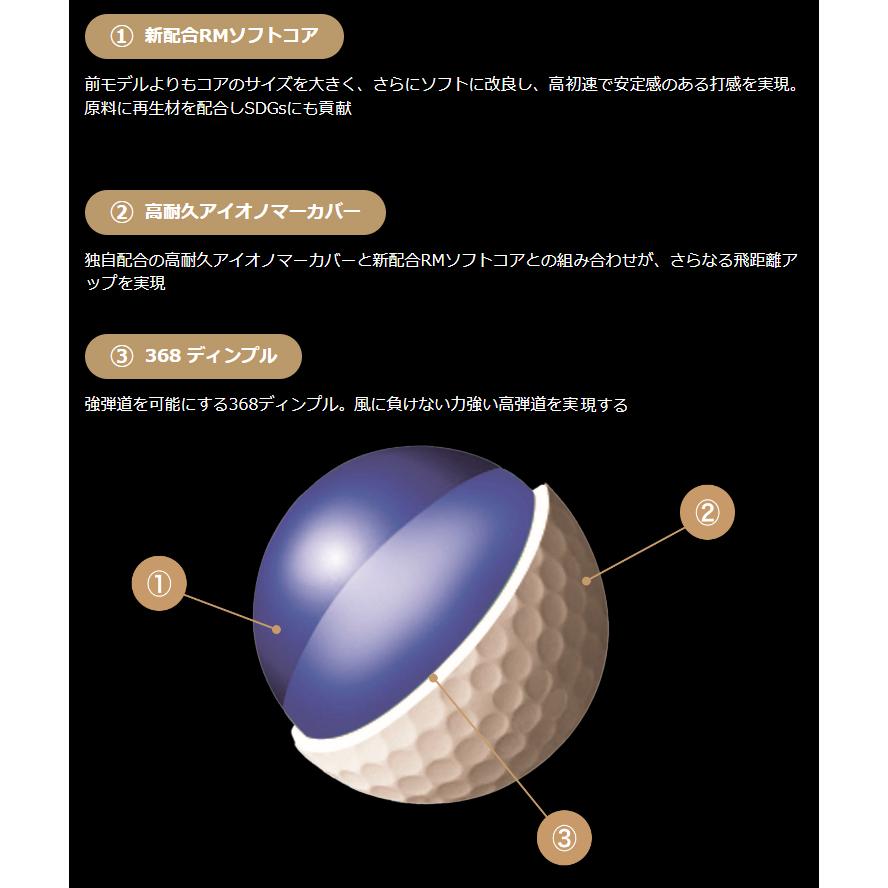 HONMA GOLF 本間ゴルフ 日本正規品 ホンマ D1 ゴルフボール1ダース(12個入) 2024新製品 「 BT2401 」｜ezaki-g｜07