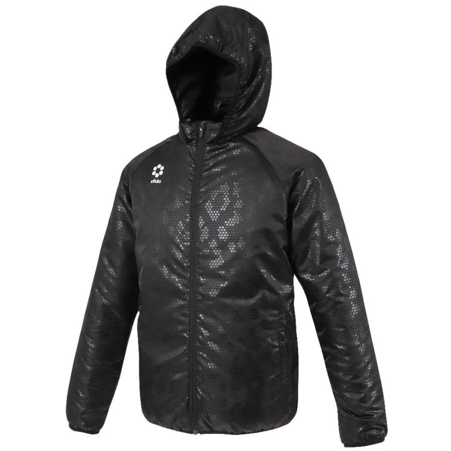 スフィーダ メンズ BPパデッドフルジップジャケット サッカーウェア フットサルウェア トップス 長袖 防風 撥水 ブラック 黒 ネイビー 送料無料 Sfida SA-21833 SFIDA（スフィーダ） BP パデッドフルジップジャケット BLACK : EZAKI