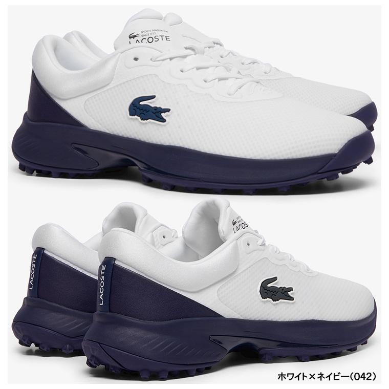 LACOSTE メンズ ゴルフシューズ ホワイト/ネイビー LACOSTE（ラコステ） 正規品 GOLF POINT 125 1 SMA メンズ スパイク