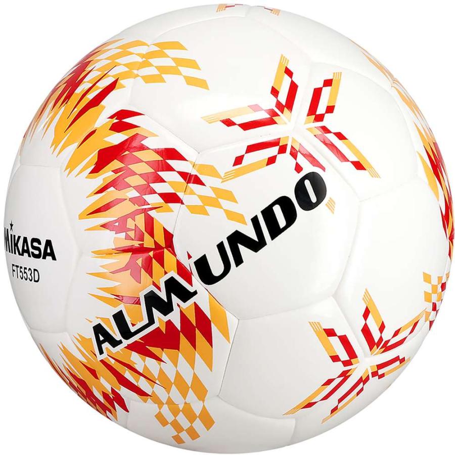 MIKASA（ミカサ） サッカー5号ALMUNDO検定球 シームロック 赤オレンジ