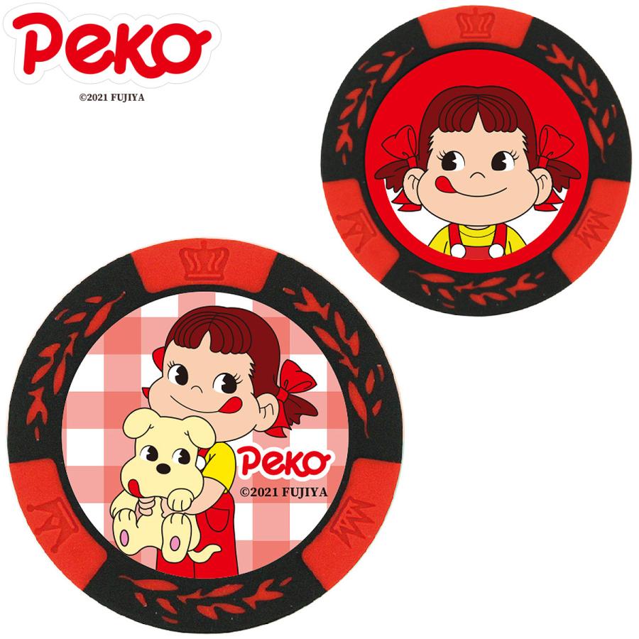 ペコちゃん ゴルフチップマーカー「 レッド ペコちゃん×ドッグ MK0316