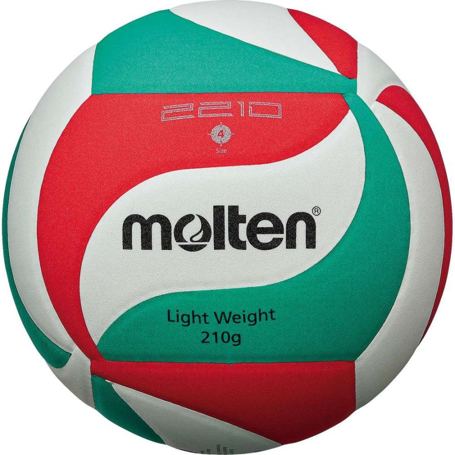 molten（モルテン） バレーボール2210軽量4号210 白×赤×緑 : EZAKI NET