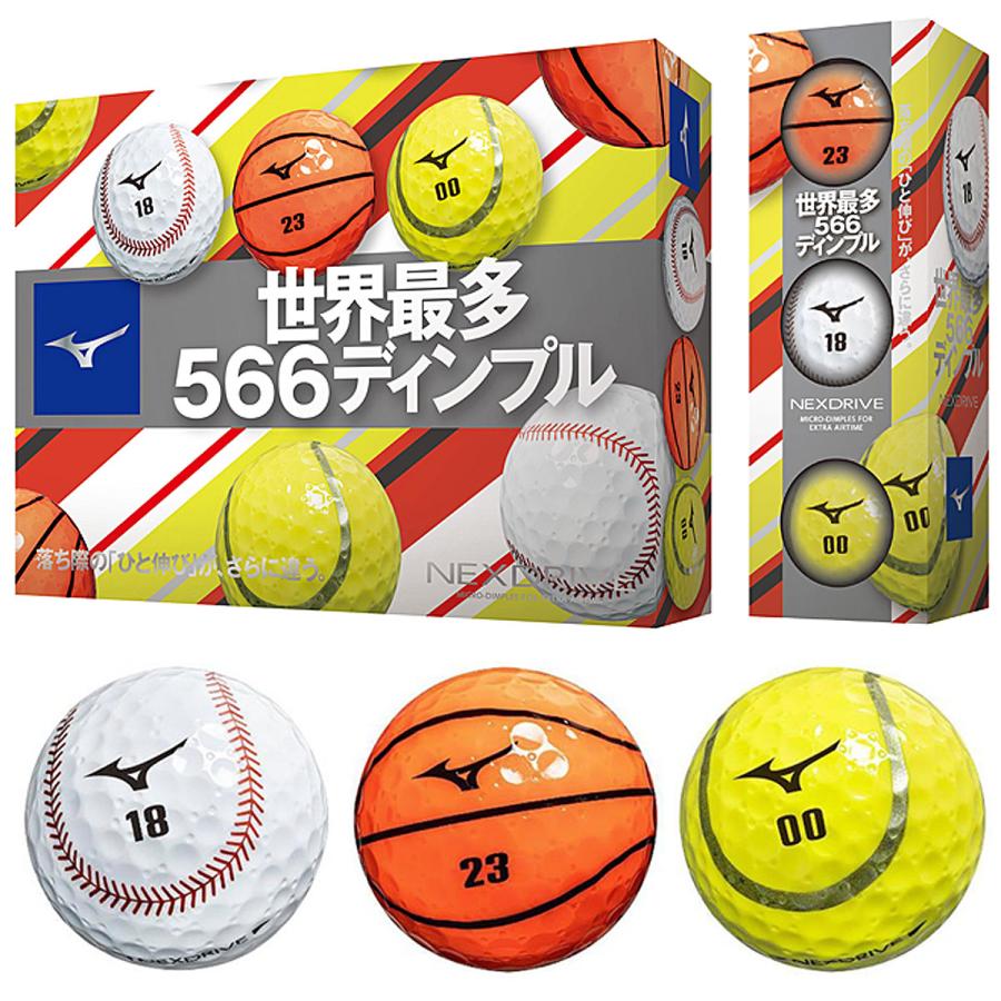 Mizuno ミズノ 日本正規品 Nexdrive Sports ネクスドライブスポーツ ゴルフボール1ダース 12個入り 5njbm370 Ezaki Net Golf 通販 Paypayモール