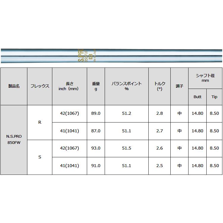 日本シャフト NIPPON SHAFT 日本正規品 N.S.PRO 850FW スチール