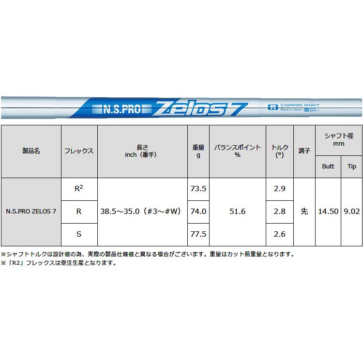 日本シャフト NIPPON SHAFT 日本正規品 N.S.PRO Zelos7 ゼロス