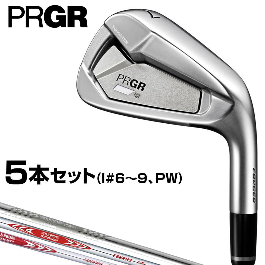 PRGR プロギア 正規品 PRGR02アイアン スチールシャフト 5本セット(#6