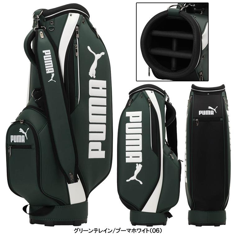 PUMA プーマ キャディバッグ ブラック/グリーン PUMA 【2025秋冬新色】 GOLF プーマ ゴルフ 日本正規品 ユニ