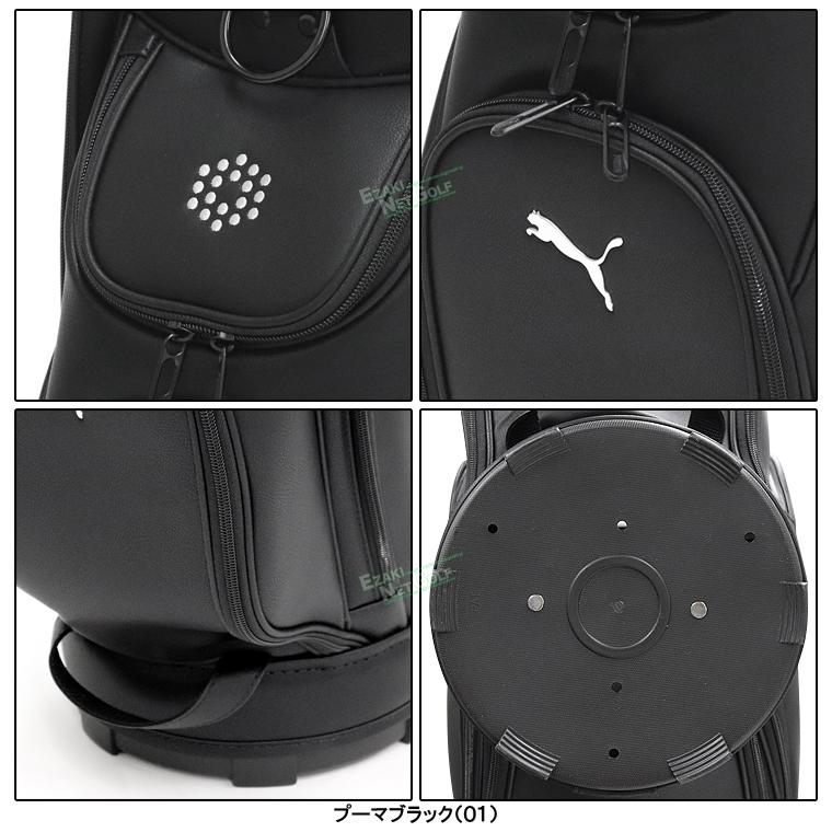 PUMA ブラック キャディバッグ PUMA（プーマ） ゴルフ PUMA GOLF カラートリム スタンド式 キャディ