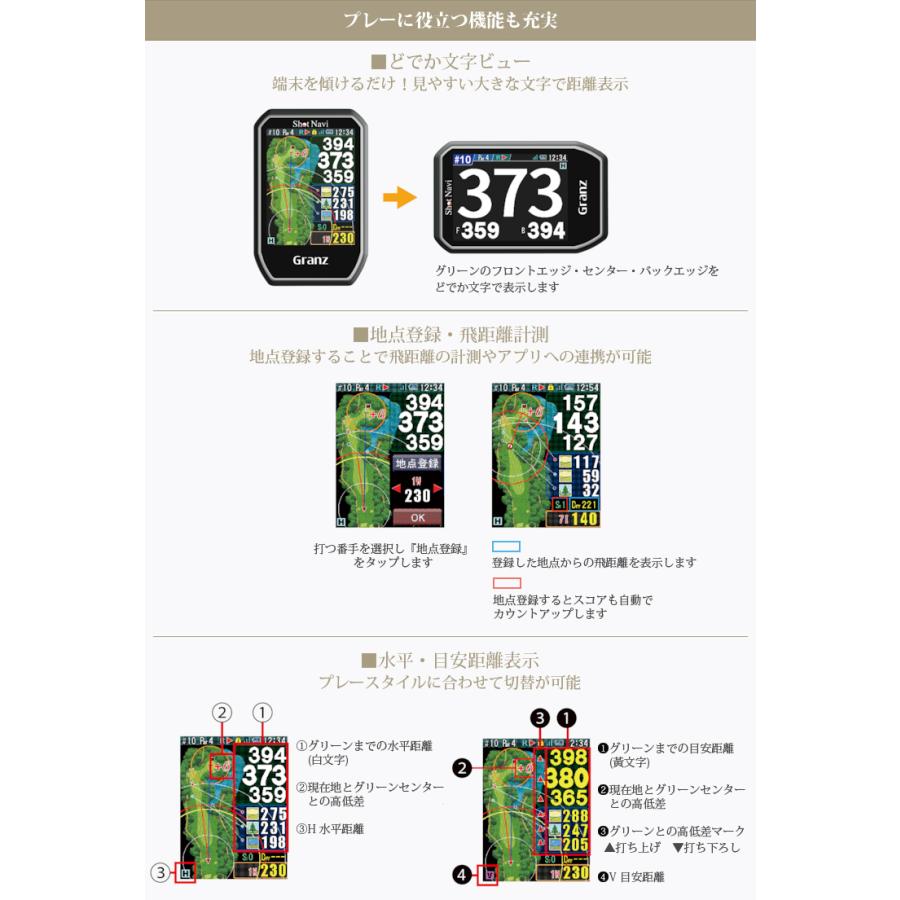 テクタイト ShotNavi ショットナビ 正規品 Granz グランツ GPS ゴルフ