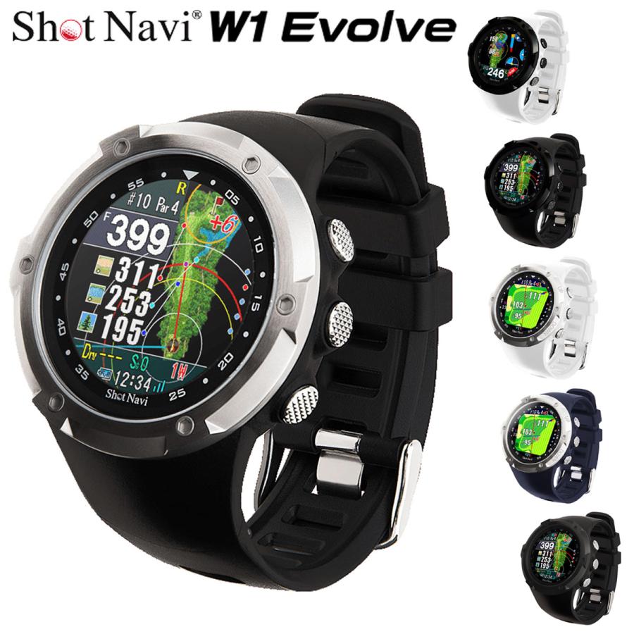 ShotNavi ショットナビ 日本正規品 W1 Evolve 与え エボルブ 特売 みちびきL1S対応腕時計型GPS搭載距離測定器