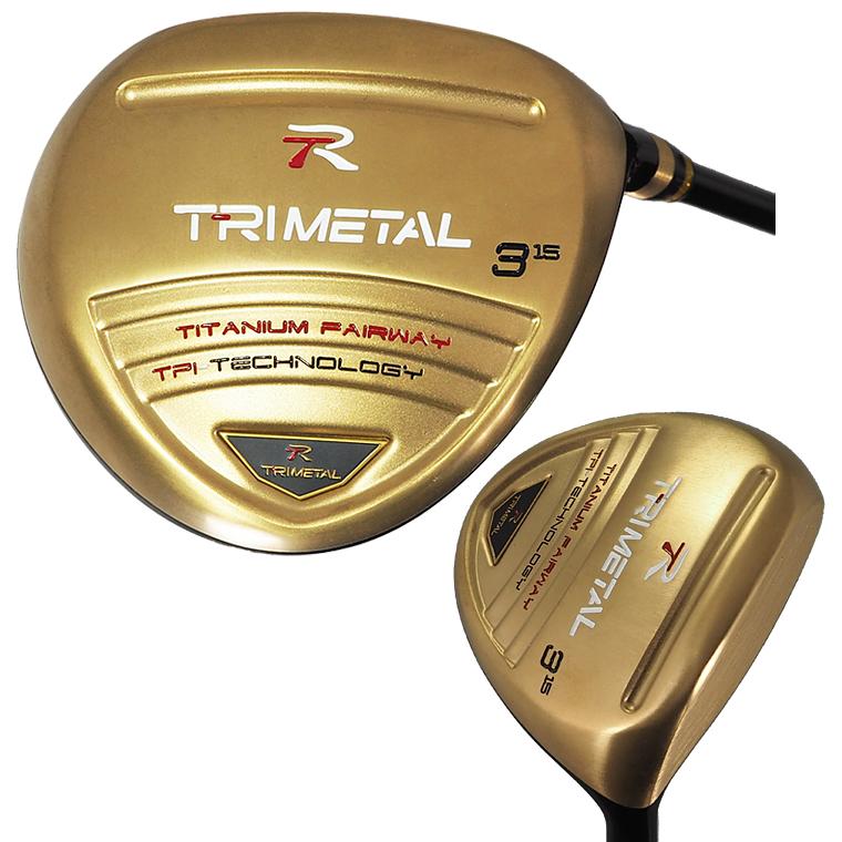 TRIMETAL トライメタル 日本正規品 フルチタン フェアウェイウッド ゴールドモデル USTマミヤ製オリジナルカーボンシャフト_2