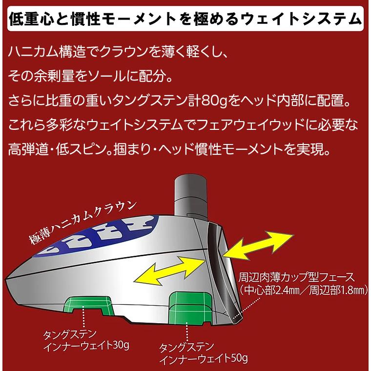 TRIMETAL トライメタル 日本正規品 フルチタン フェアウェイウッド ゴールドモデル USTマミヤ製オリジナルカーボンシャフト_7