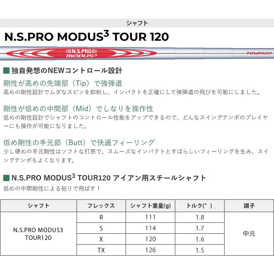 P8CBアイアン NSPRO MODUS3 TOUR120スチールシャフト 5本セット(#6〜9、PW) 【カスタムクラブ 特注】 TaylorMade テーラーメイド 日本正規品 2025新_2