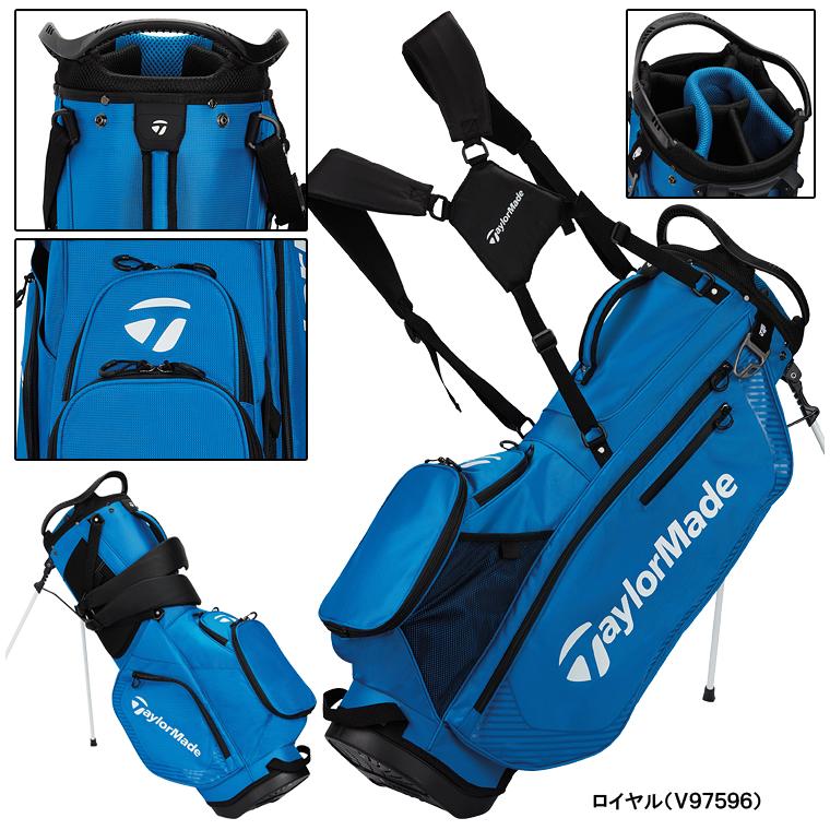 TaylorMade 軽量キャディバッグ 黒/青 新品 TaylorMade テーラーメイド プロ スタンドバッグ 軽量 ゴルフ