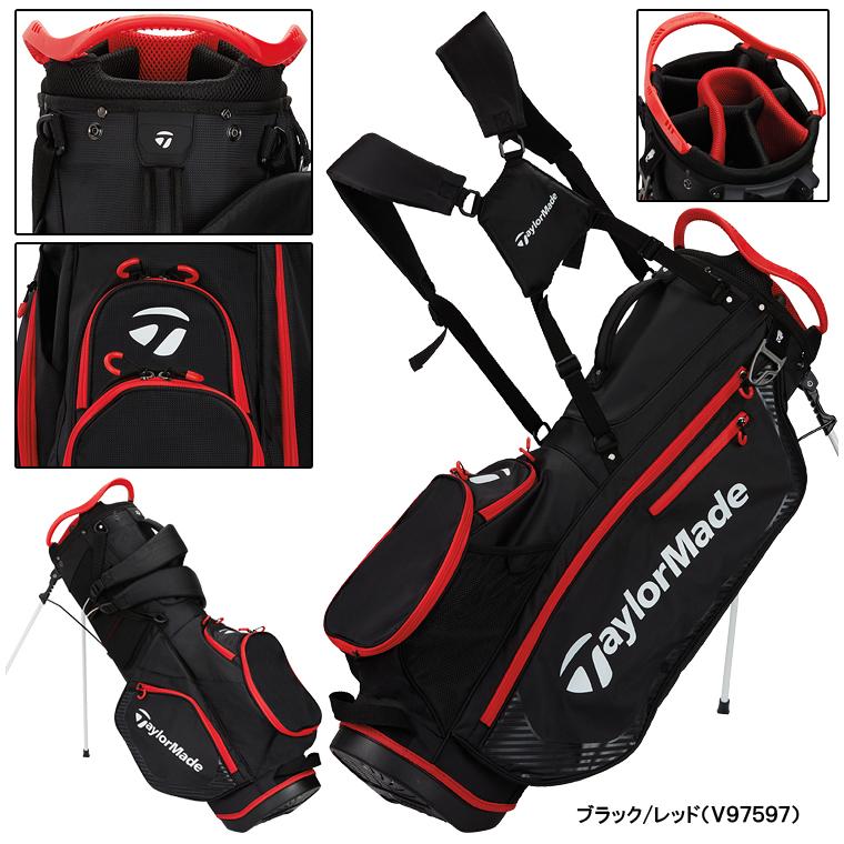 新品未使用　テーラーメイド　キャディバッグ　軽量　ブラック&レッド TaylorMade（テーラーメイド） 日本正規品 プロ スタンドバッグ 軽量