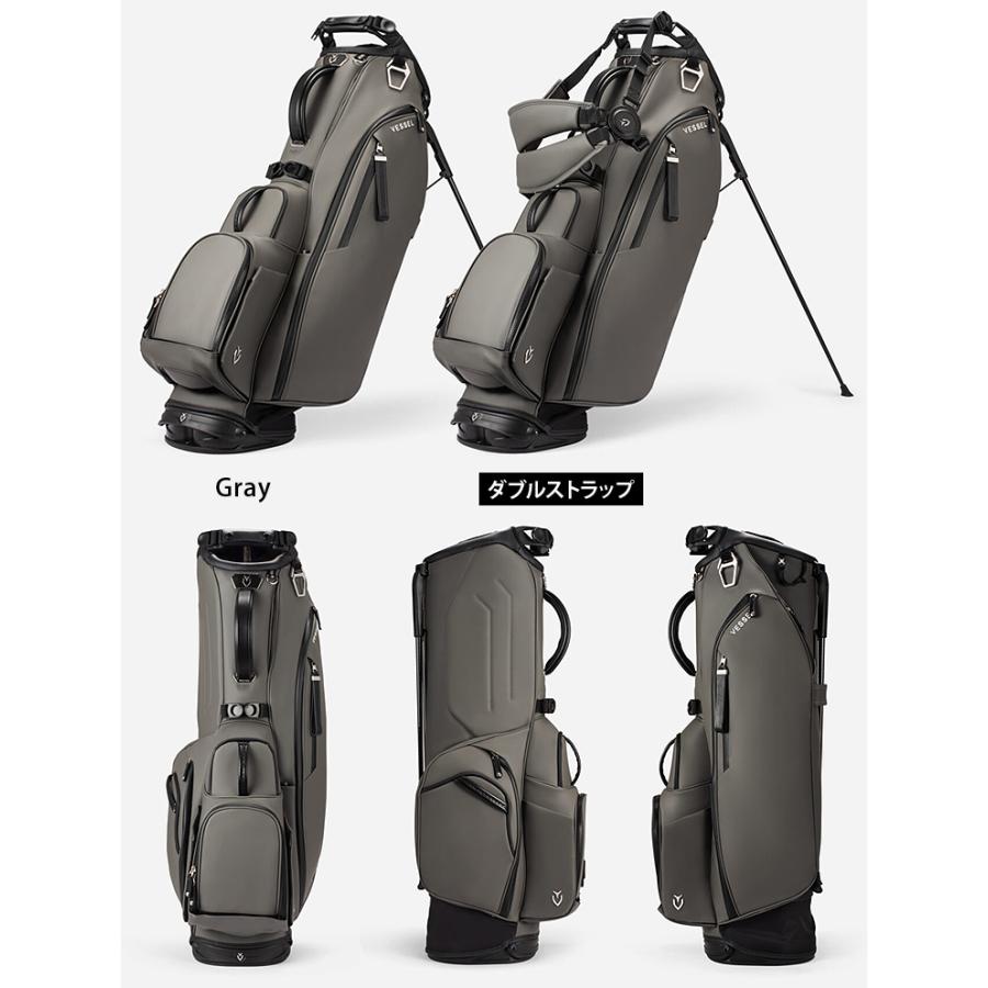 VESSELキャディバッグ　グレー VESSEL ベゼル 正規品 Player 5.0 Stand Bag スタンドバッグ キャディ