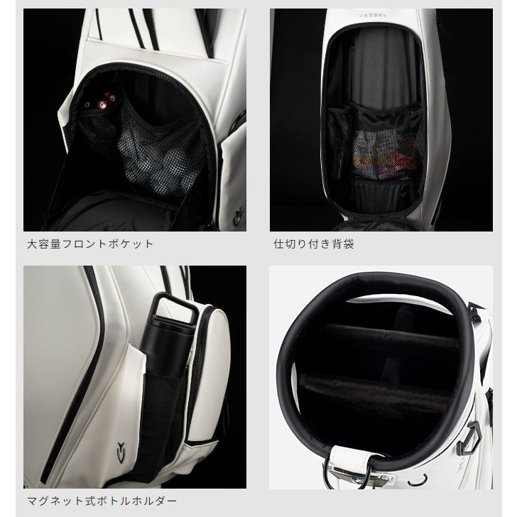 VESSEL - VESSEL PRIME キャディバッグ 新品・未使用 ホワイト ベゼル（VESSEL）（メンズ）キャディバッグ VESSEL PRIME 2.0 WH