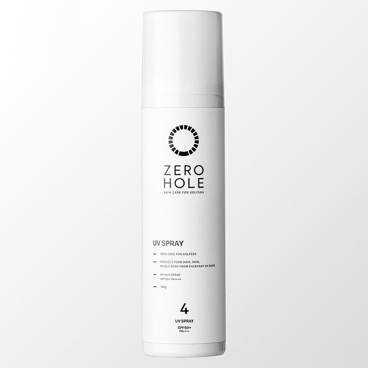 ZERO HOLE ゼロホール 正規品 ゴルファー専用 日焼け止め スプレー (無香料 140g) 「 UV SPRAY (SPF50+ PA++++) ZH-072 」｜ezaki-g｜02