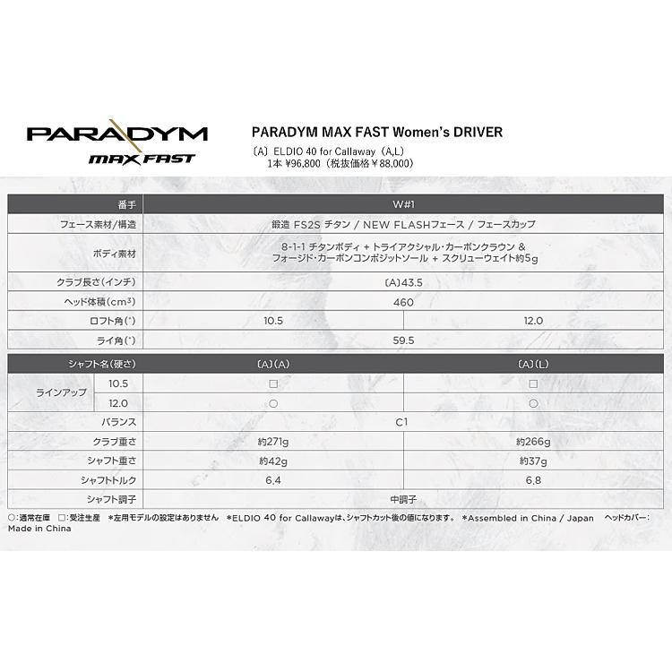 Callaway（キャロウェイ） 2023年モデル日本正規品20％OFF パラダイム