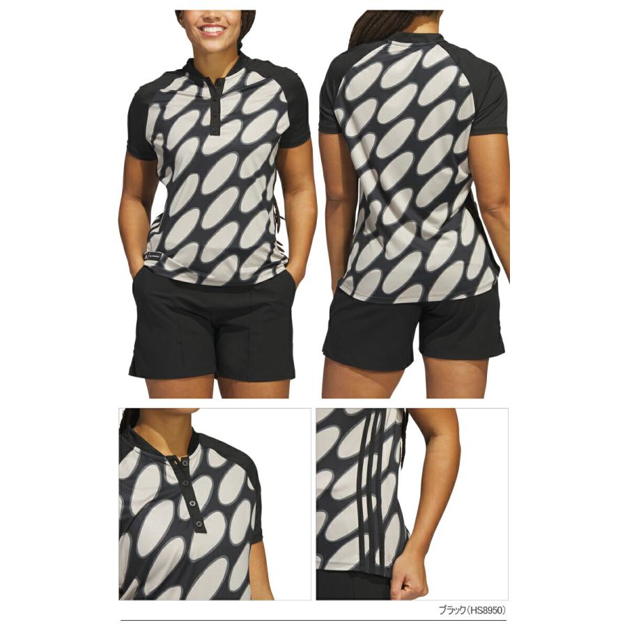 Lサイズ　アディダスゴルフ　マリメッコ　ゴルフ　レディース　スカート　半袖 adidas アディダス ゴルフ マリメッコ リンッシ柄 半袖プリントボタン