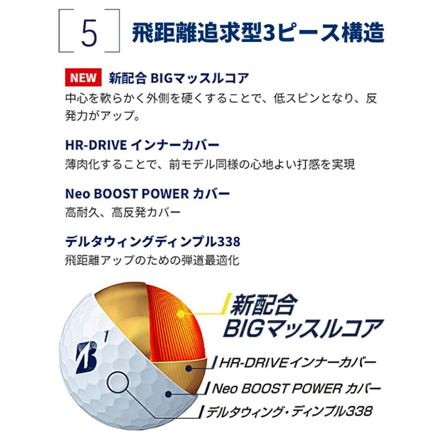 ブリヂストンゴルフ ツアービー ジェイジーアール サイドマーク入り ゴルフボール 2ダースセット(24個入り) 「BRIDGESTONE GOLF TOUR B JGR」 まとめ買い