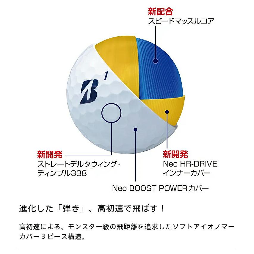 ブリヂストンゴルフ ツアービー ジェイジーアール サイドマーク入り ゴルフボール 3ダースセット(36個入り)_10