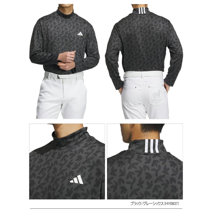 adidas（アディダス） ゴルフ パームリーフプリント モックネック L/S