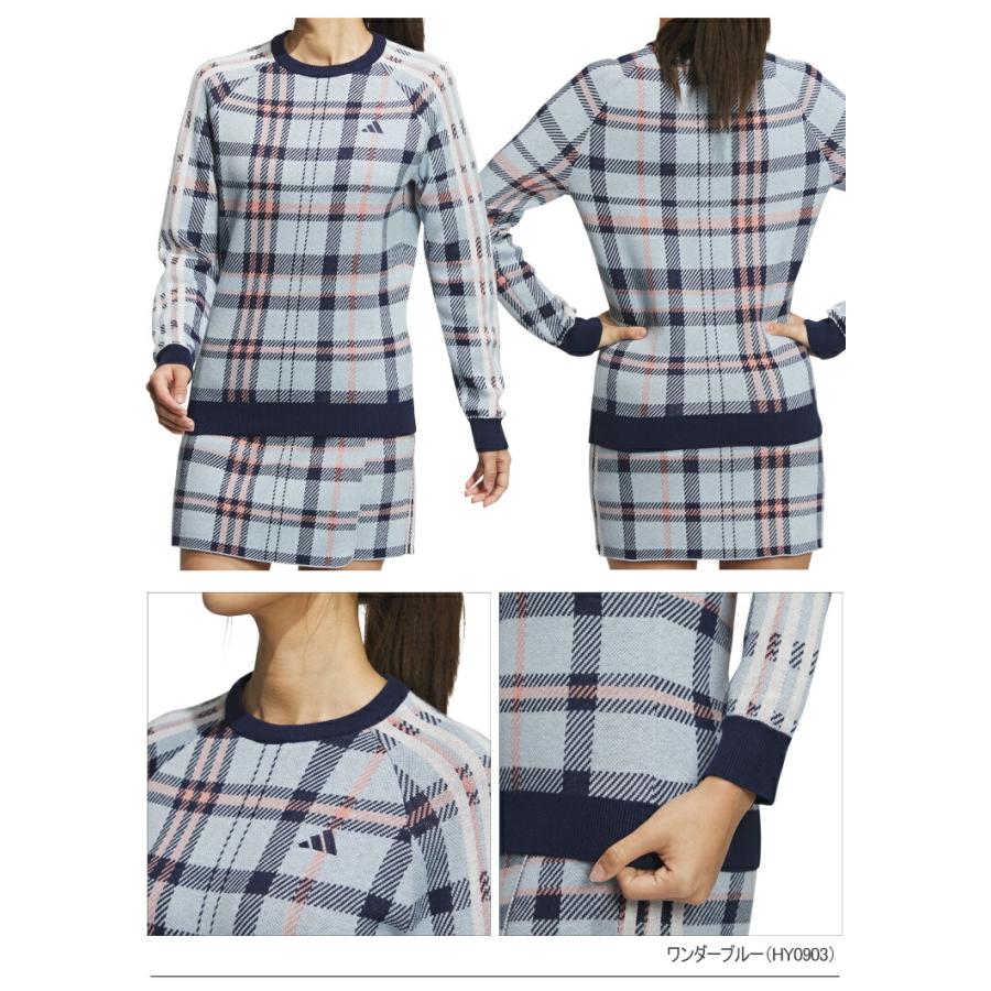 adidas（アディダス） ゴルフ タータンチェック クルーネック セーター