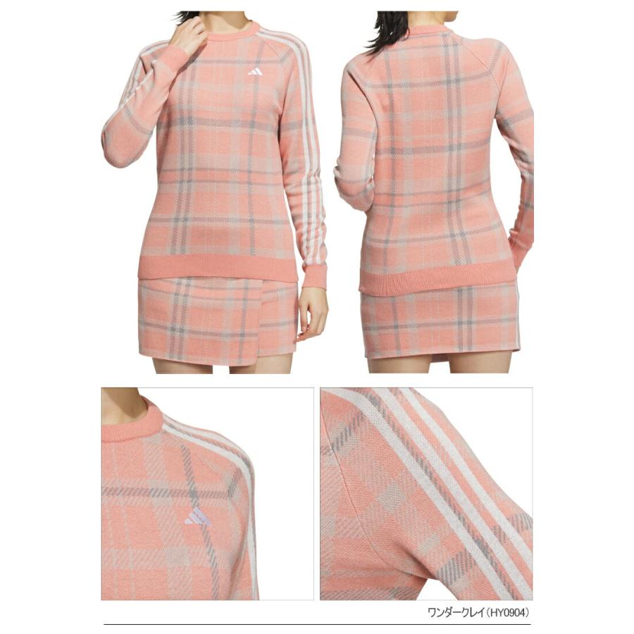 adidas（アディダス） ゴルフ タータンチェック クルーネック セーター