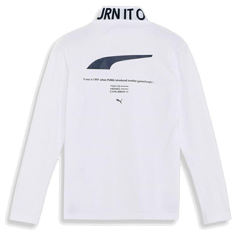 PUMA プーマ ゴルフ ストレッチ スローガン ロゴ モックネック PUMA プーマ ゴルフ ストレッチ スローガン ロゴ モックネック