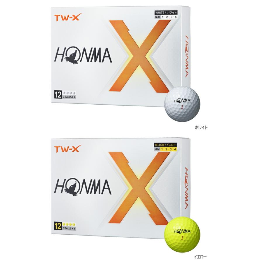 HONMA TW-X 2024 ゴルフボール 12個入り 3箱セット 36ケ HONMA GOLF（本間ゴルフ） ホンマ New TW-Xゴルフボール アライメント