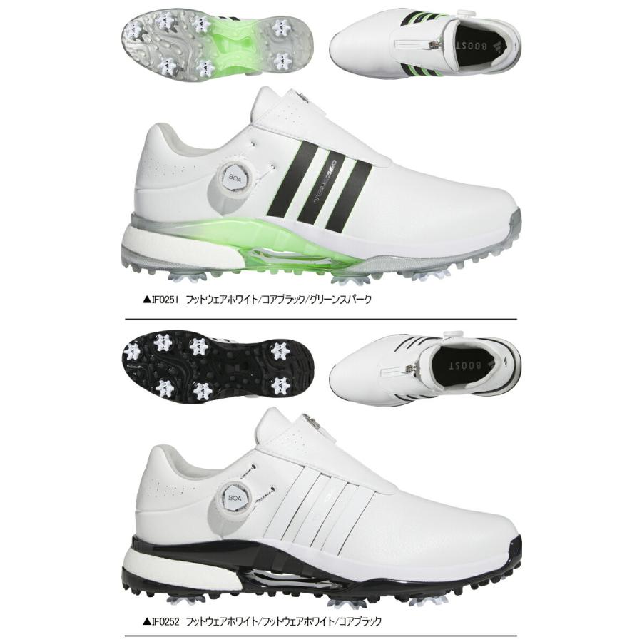 adidas ゴルフシューズ　ホワイト/グリーン おしゃれな大人のゴルフウェア】アディダス ゴルフ｜軽量スパイク