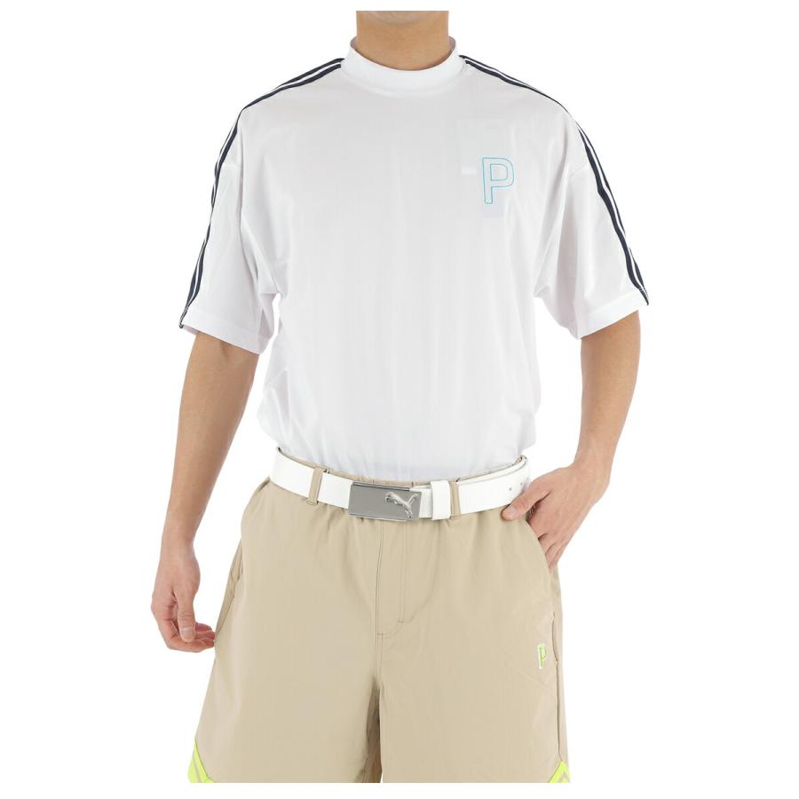 PUMA（プーマ） ゴルフ ストレッチ テープライン リラックス モックネック 半袖 シャツ メンズ ゴルフウェア 「PUMA GOLF ...