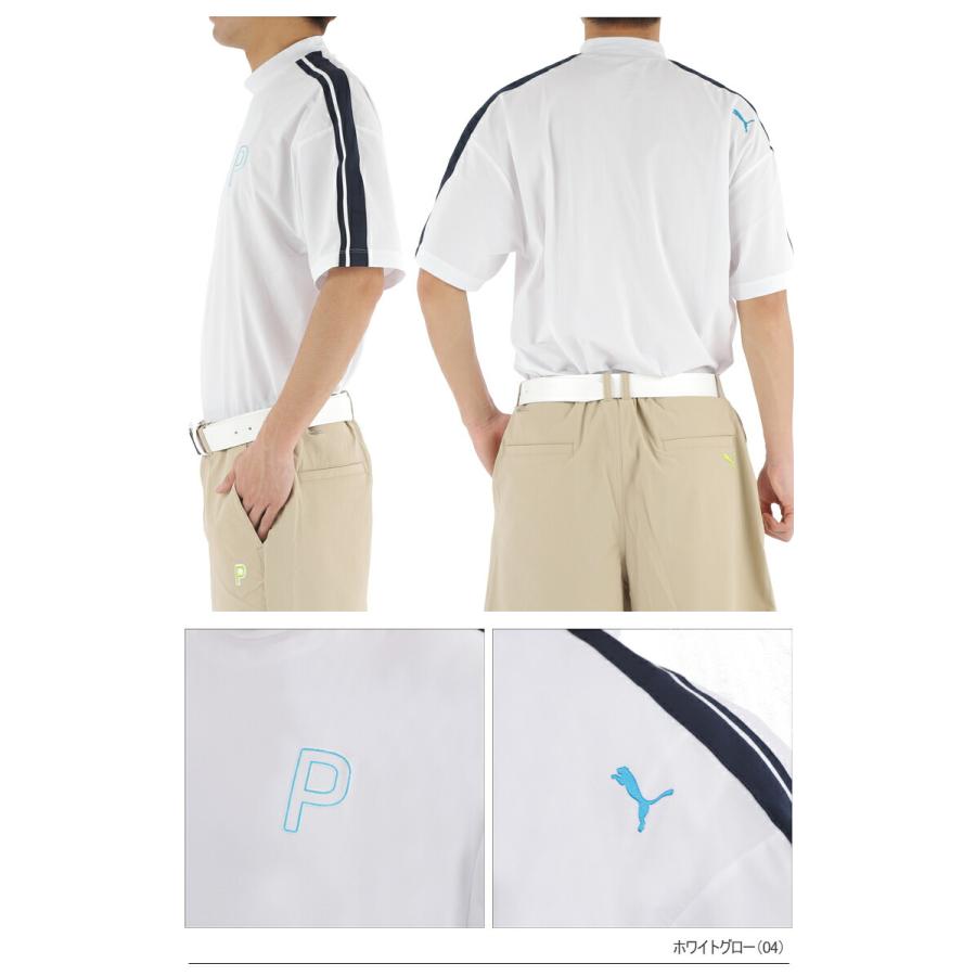 PUMA（プーマ） ゴルフ ストレッチ テープライン リラックス モックネック 半袖 シャツ メンズ ゴルフウェア 「PUMA GOLF ...