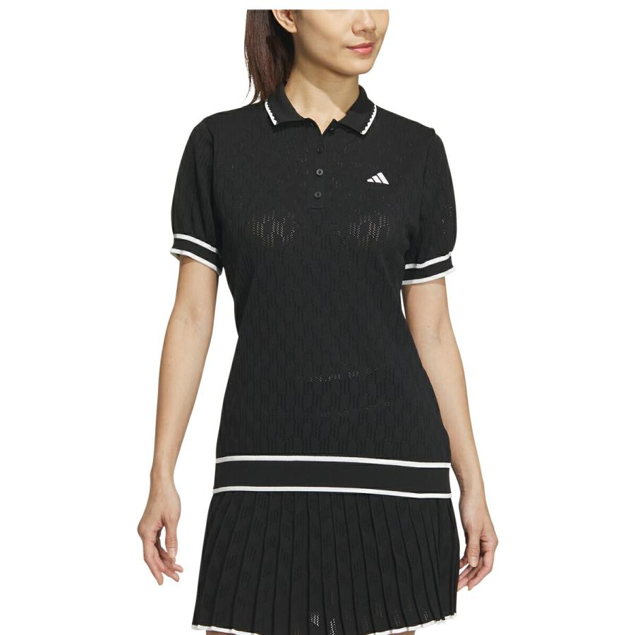 新品adidas ゴルフPRIMEKNITポロ襟シャツ　プリーツスカート adidas（アディダス） アディダスゴルフ ULT365 PRIMEKNITパフスリーブ