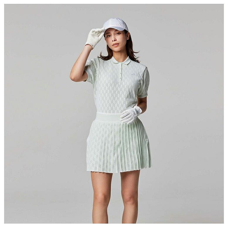 新品adidas ゴルフPRIMEKNITポロ襟シャツ　プリーツスカート adidas（アディダス） アディダスゴルフ ULT365 PRIMEKNITパフスリーブ