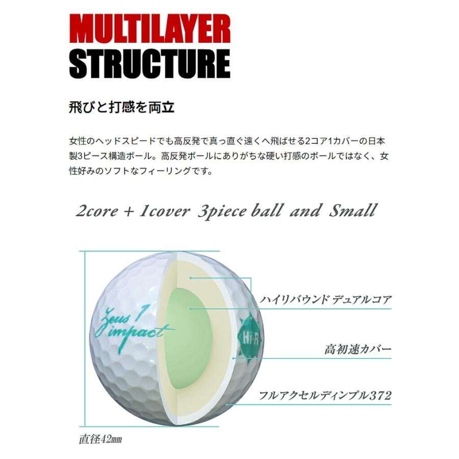 kasco（キャスコ） まとめ買い ゼウスインパクト女子3 非公認球3ピース