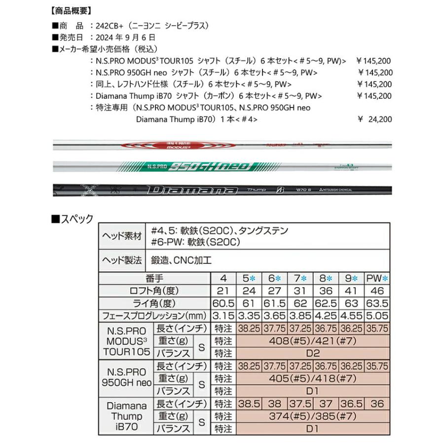 BRIDGESTONE GOLF ブリヂストンゴルフ ツアーモデル Bシリーズ 242CB+